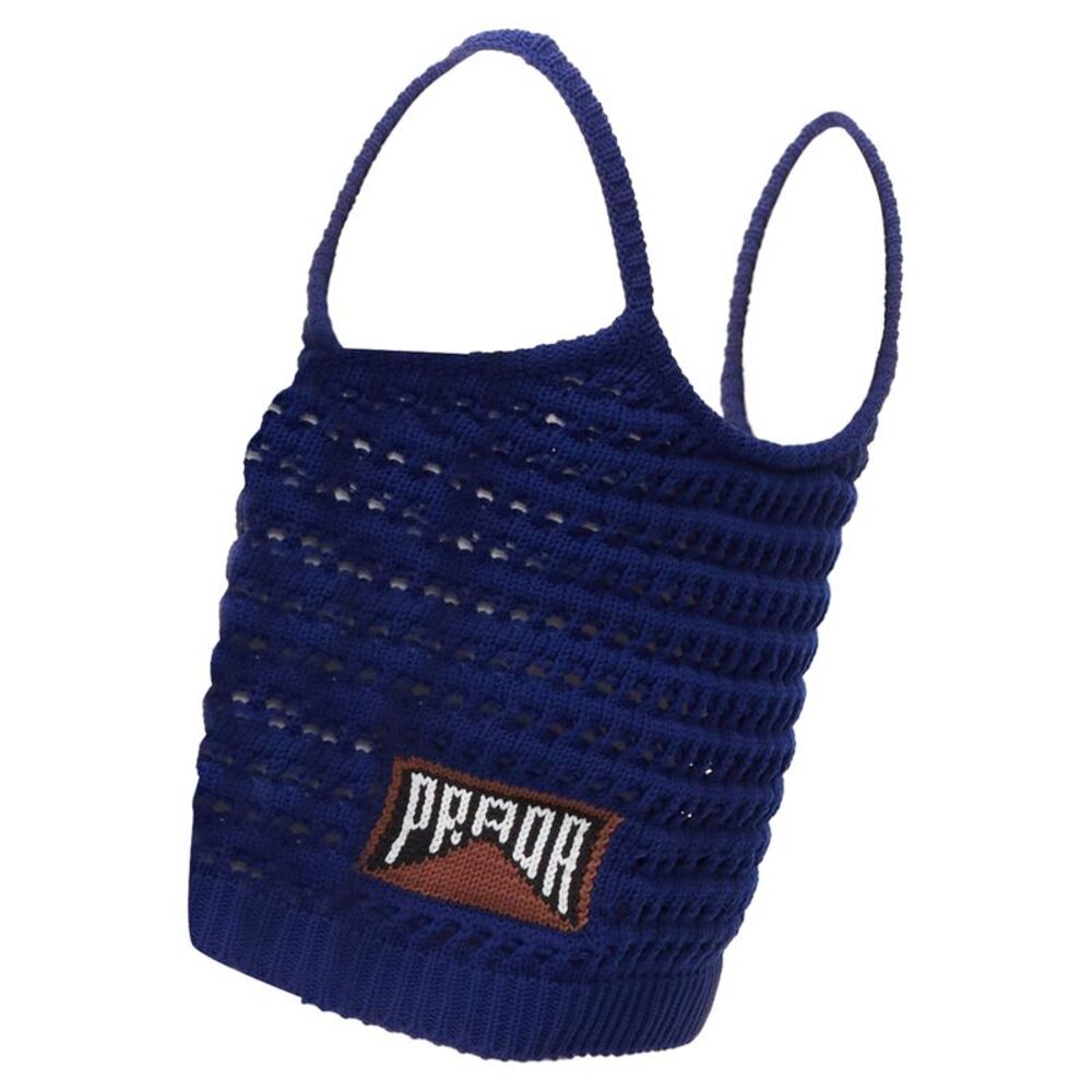 Prada 2018 Logo Crochet Knit Tank Top